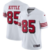 San Francisco 49ers George Kittle Men's Nike White Color Rush Vapor Limited Jersey