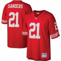 San Francisco 49ers Deion Sanders Men's Mitchell & Ness Scarlet Legacy Replica Jersey