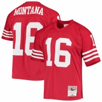 San Francisco 49ers Joe Montana Men's Mitchell & Ness Scarlet Legacy Replica Jersey