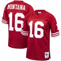 San Francisco 49ers Joe Montana Men's Mitchell & Ness Scarlet 1989 Authentic Throwback Retired Player Jersey