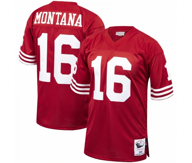 San Francisco 49ers Joe Montana Men's Mitchell & Ness Scarlet 1989 Authentic Throwback Retired Player Jersey