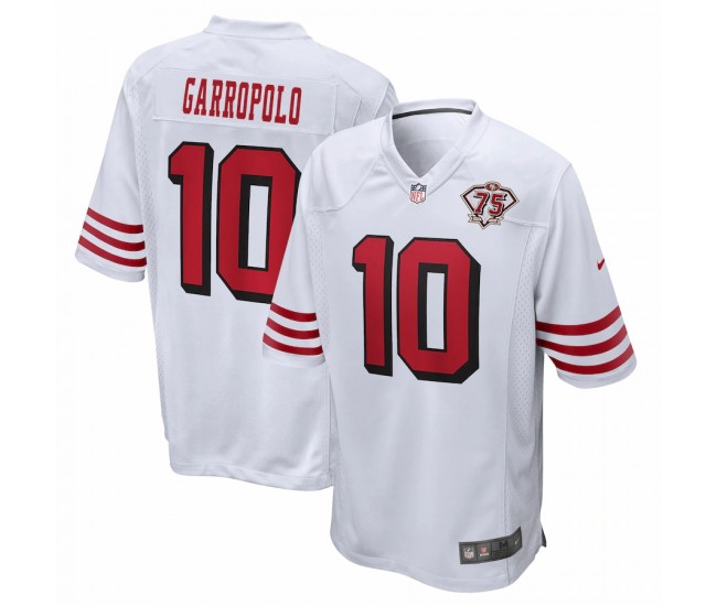 San Francisco 49ers Jimmy Garoppolo Men's Nike White 75th Anniversary 2nd Alternate Game Jersey