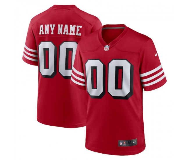 San Francisco 49ers Men's  Nike Scarlet Alternate Custom Game Jersey
