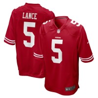 San Francisco 49ers Trey Lance Men's Nike Scarlet Game Jersey