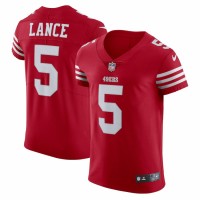 San Francisco 49ers Trey Lance Men's Nike Scarlet Vapor Elite Jersey
