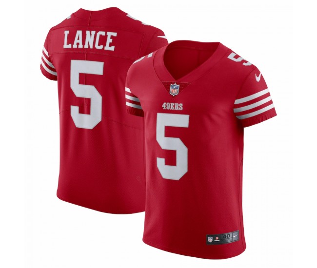 San Francisco 49ers Trey Lance Men's Nike Scarlet Vapor Elite Jersey