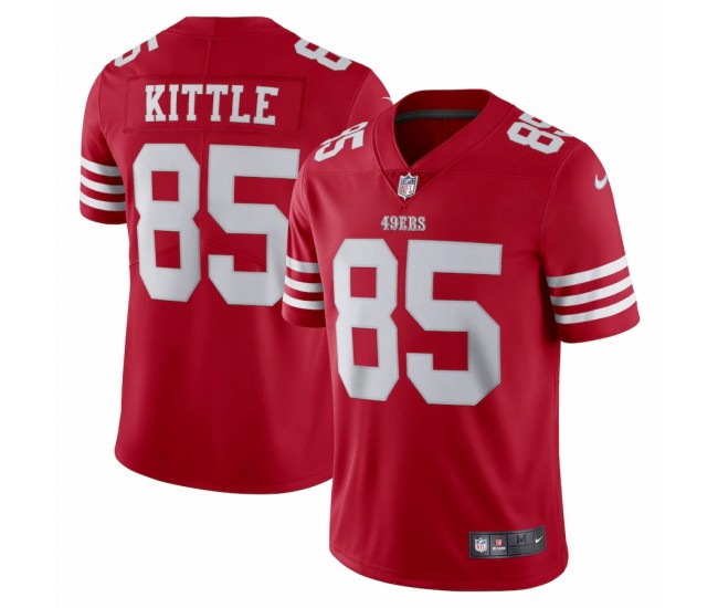 San Francisco 49ers George Kittle Men's Nike Scarlet Vapor Limited Jersey