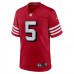 San Francisco 49ers Trey Lance Men's Nike Scarlet Alternate Game Jersey