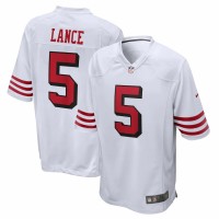 San Francisco 49ers Trey Lance Men's Nike White Alternate Game Jersey