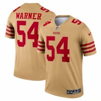 San Francisco 49ers Fred Warner Men's Nike Gold Inverted Legend Jersey
