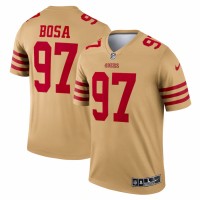 San Francisco 49ers Nick Bosa Men's Nike Gold Inverted Legend Jersey
