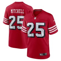 San Francisco 49ers Elijah Mitchell Men's Nike Scarlet Alternate Game Jersey