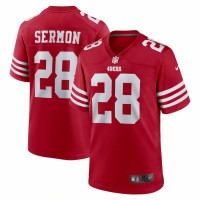 San Francisco 49ers Trey Sermon Men's Nike Scarlet Player Game Jersey