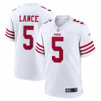 San Francisco 49ers Trey Lance Men's Nike White Player Game Jersey