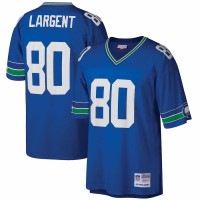 Seattle Seahawks Steve Largent Men's Mitchell & Ness Royal Big & Tall 1985 Retired Player Replica Jersey