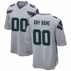 Seattle Seahawks Men's Nike Gray Alternate Custom Game Jersey