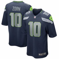 Seattle Seahawks Jim Zorn Men's Nike College Navy Game Retired Player Jersey