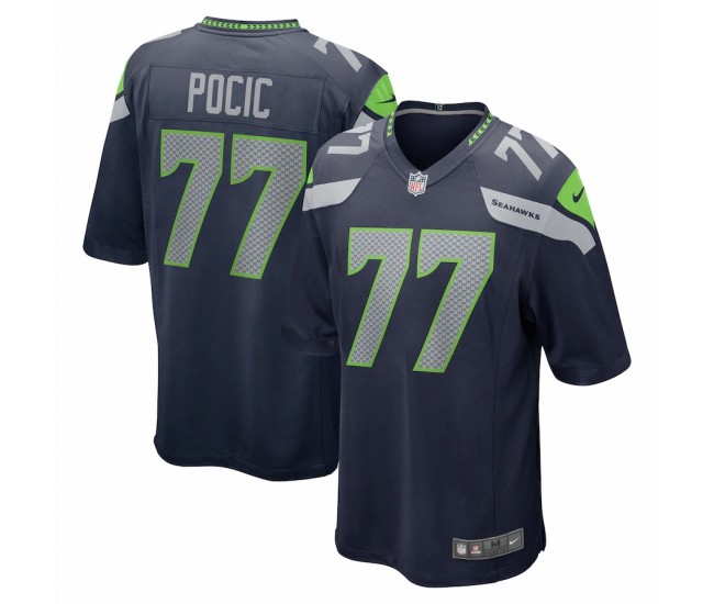 Seattle Seahawks Ethan Pocic Men's Nike College Navy Game Jersey