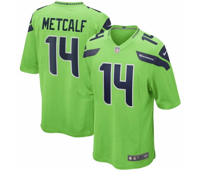 Seattle Seahawks DK Metcalf Men's Nike Neon Green Game Jersey