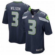 Seattle Seahawks Russell Wilson Men's Nike College Navy Game Team Jersey