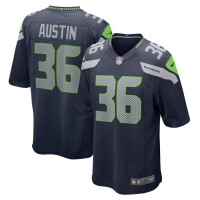 Seattle Seahawks Blessuan Austin Men's Nike College Navy Game Player Jersey