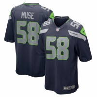 Seattle Seahawks Tanner Muse Men's Nike College Navy Game Player Jersey