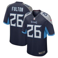 Tennessee Titans Kristian Fulton Men's Nike Navy Game Jersey