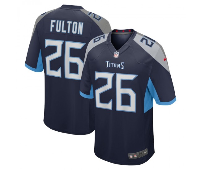 Tennessee Titans Kristian Fulton Men's Nike Navy Game Jersey