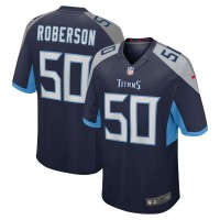 Tennessee Titans Derick Roberson Men's Nike Navy Game Jersey