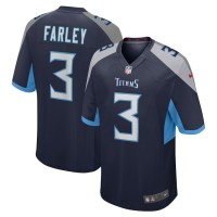 Tennessee Titans Caleb Farley Men's Nike Navy Game Jersey