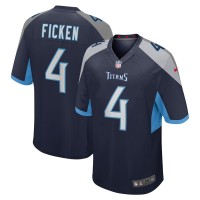 Tennessee Titans Sam Ficken Men's Nike Navy Game Jersey