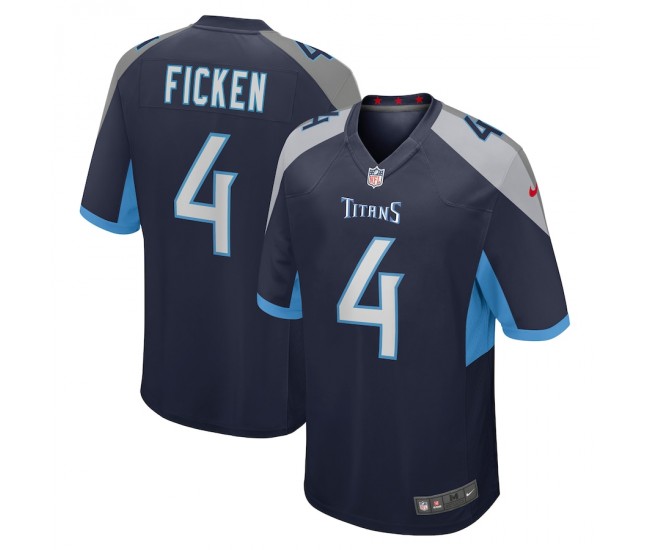 Tennessee Titans Sam Ficken Men's Nike Navy Game Jersey