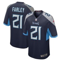 Tennessee Titans Matthias Farley Men's Nike Navy Game Jersey