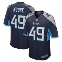 Tennessee Titans Briley Moore Men's Nike Navy Game Jersey