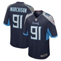 Tennessee Titans Larrell Murchison Men's Nike Navy Game Jersey