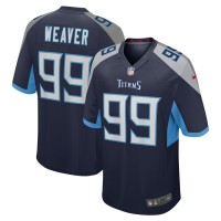 Tennessee Titans Rashad Weaver Men's Nike Navy Game Jersey