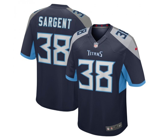 Tennessee Titans Mekhi Sargent Men's Nike Navy Game Jersey
