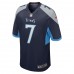 Tennessee Titans Malik Willis Men's Nike Navy 2022 NFL Draft Pick Player Game Jersey