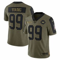 Washington Football Team Chase Young Men's Nike Olive 2021 Salute To Service Limited Player Jersey