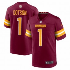 Washington Commanders Jahan Dotson Men's Nike Burgundy 2022 NFL Draft First Round Pick Game Jersey