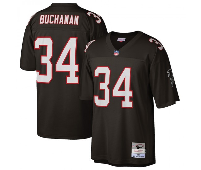 Atlanta Falcons Ray Buchanan Men's Mitchell & Ness Black Retired Player Legacy Replica Jersey
