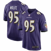 Baltimore Ravens Derek Wolfe Men's Nike Purple Game Player Jersey