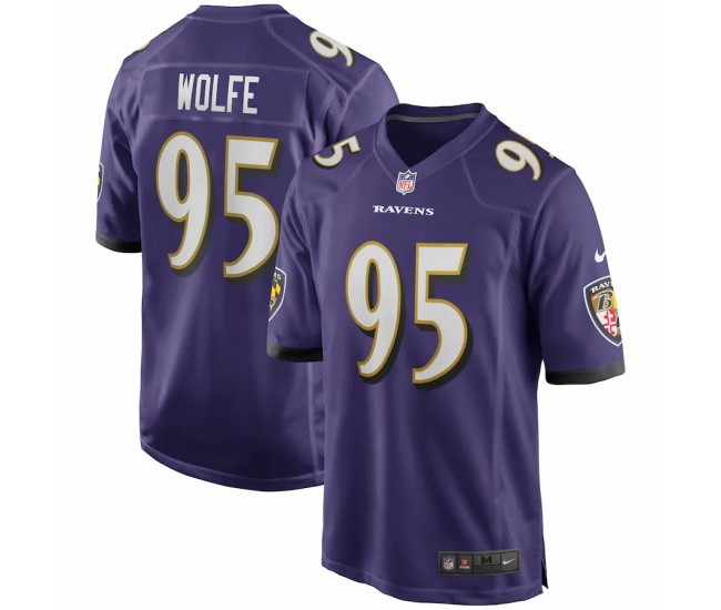 Baltimore Ravens Derek Wolfe Men's Nike Purple Game Player Jersey
