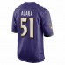 Baltimore Ravens Otaro Alaka Men's Nike Purple Player Game Jersey