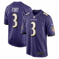 Baltimore Ravens L.J. Fort Men's Nike Purple Game Player Jersey