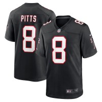 Atlanta Falcons Kyle Pitts  Men's Nike Black Black Player Game Jersey