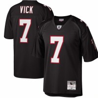 Atlanta Falcons Michael Vick Mitchell & Ness Men's Nike Black Big & Tall 2002 Retired Player Replica Jersey