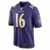 Baltimore Ravens Tylan Wallace Men's Nike Purple Game Jersey