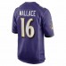 Baltimore Ravens Tylan Wallace Men's Nike Purple Game Jersey