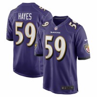 Baltimore Ravens Daelin Hayes Men's Nike Purple Game Jersey